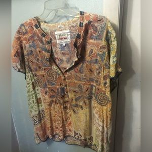 Johnny was xl blouse silk